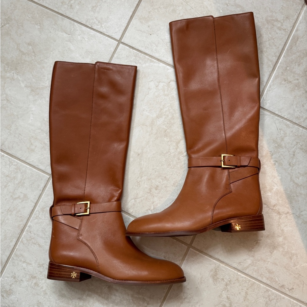 Tory Burch Tan Leather Ankle Boots